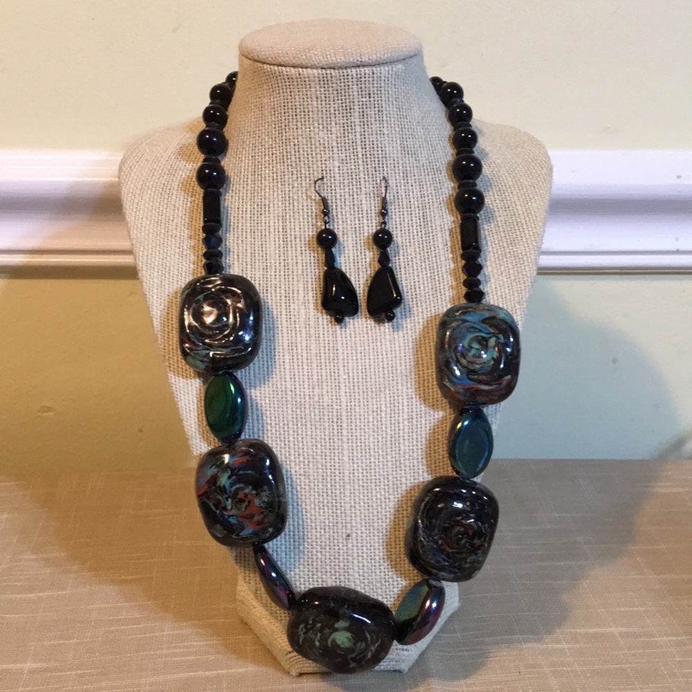 Necklace and matching earrings